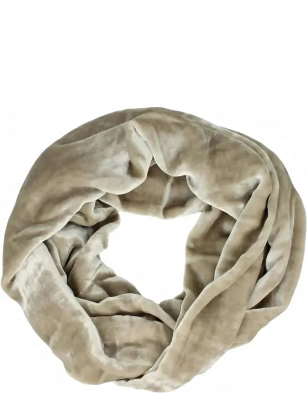 Silk Velvet Infinity Scarf