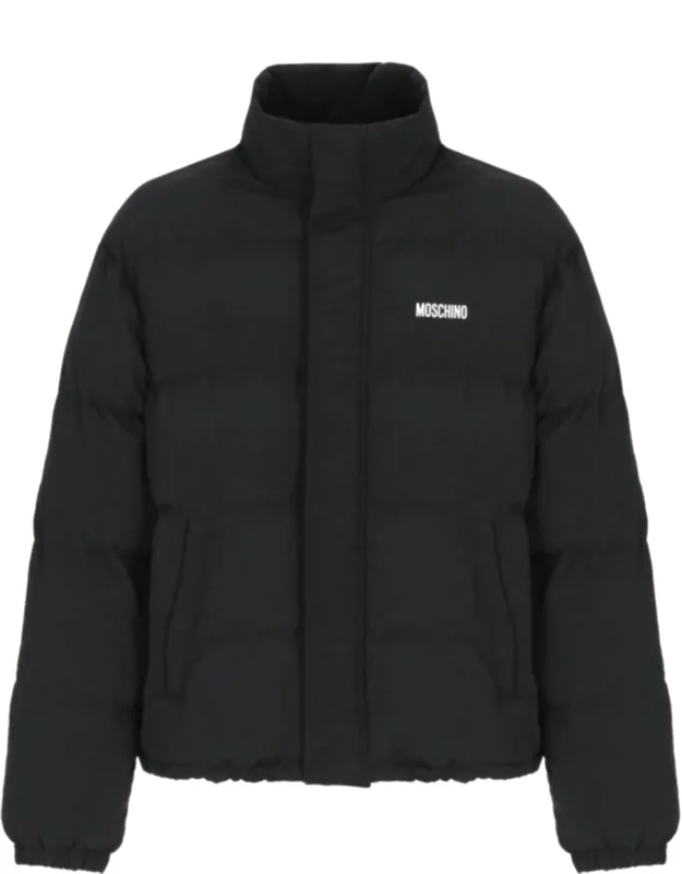 High Collar Drawstring Hem Short Padded Down Jacket