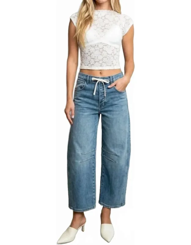 High Rise Relaxed Barrel Jeans