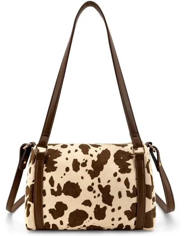 Soe Cow Print Crossbody Bag