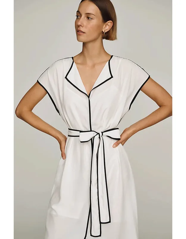 Trimmed Midi Dress