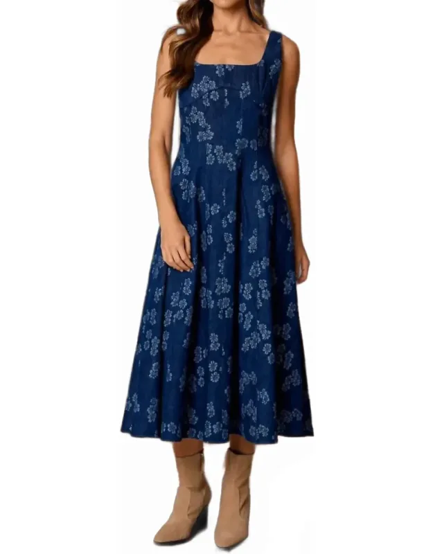 Floral Denim Dress