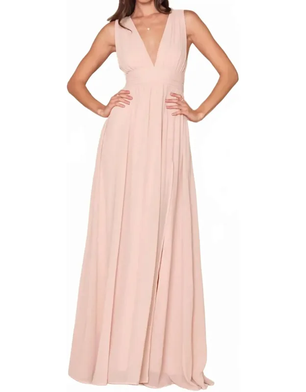 Heavenly Hues Chiffon Pleated Maxi Dress