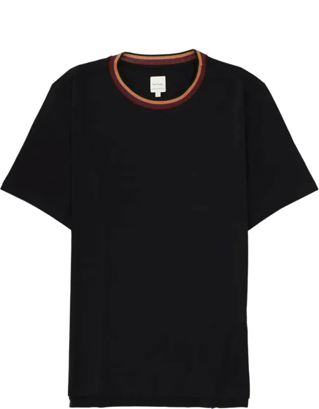 Striped Round Neck Organic Cotton T-shirt