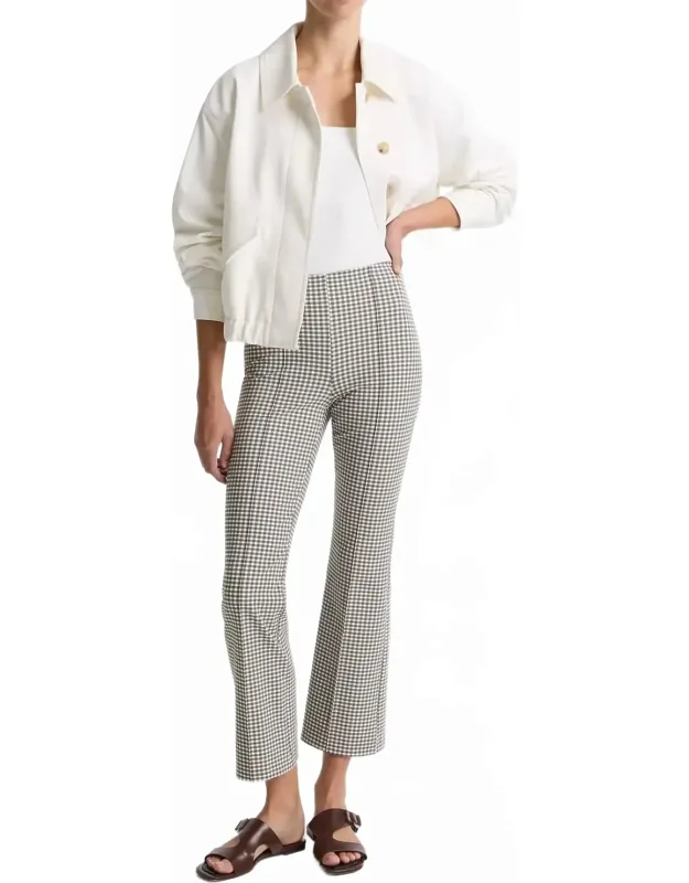 Mid-rise Crop Flare Pants