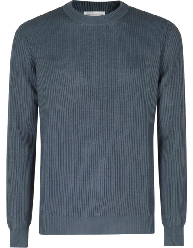 Ribbed Crew-neck Merino Wool Sweater