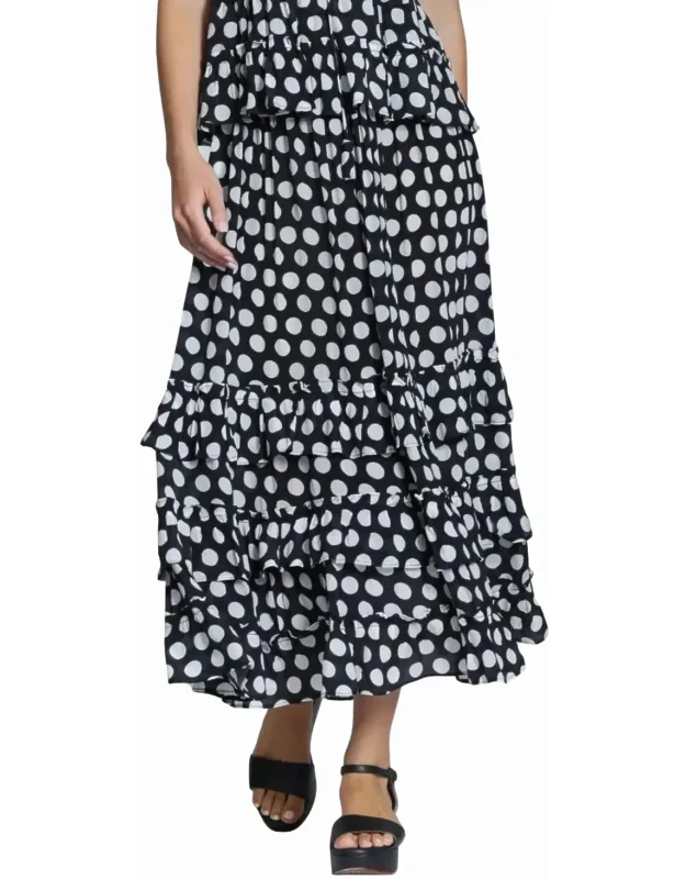 Tiered Pull-on Skirt