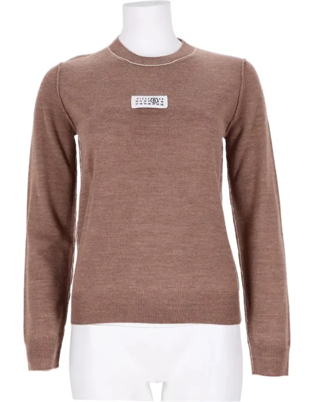 Fitted Knit Sweater With Ribbed Detailing