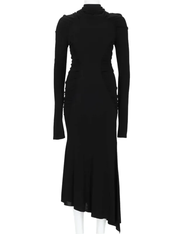 Asymmetrical Hem Midi Dress