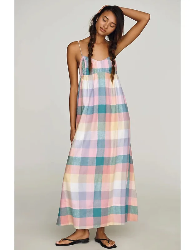 Linen Tie-back Maxi Dress