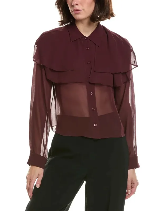 The Silk Cape Blouse