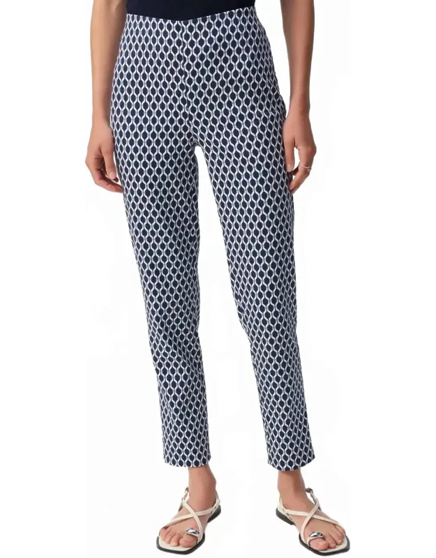 Geometric Print Slim Fit Pants
