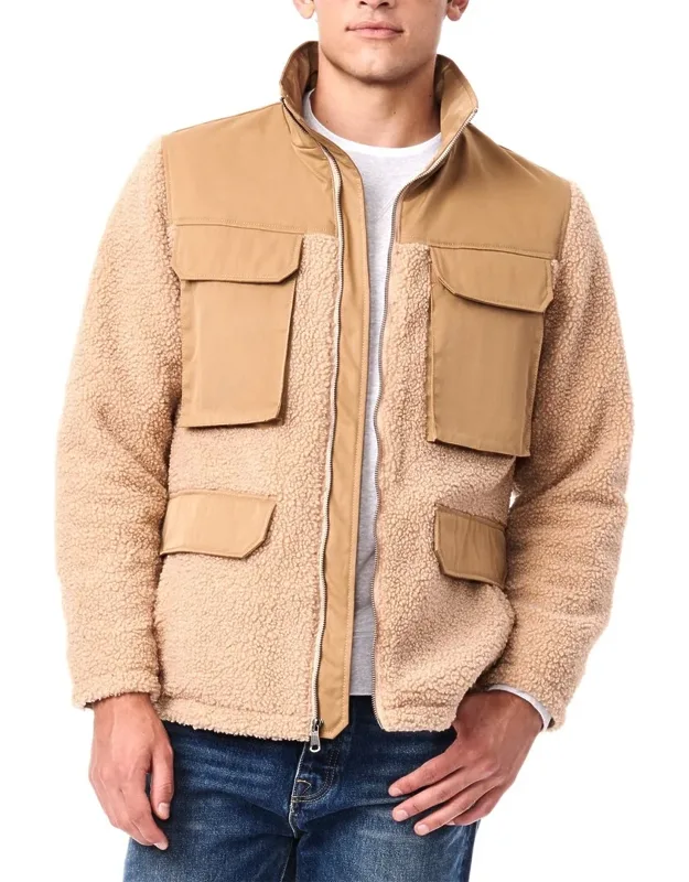 Utility Mix Vegan Fur Jacket