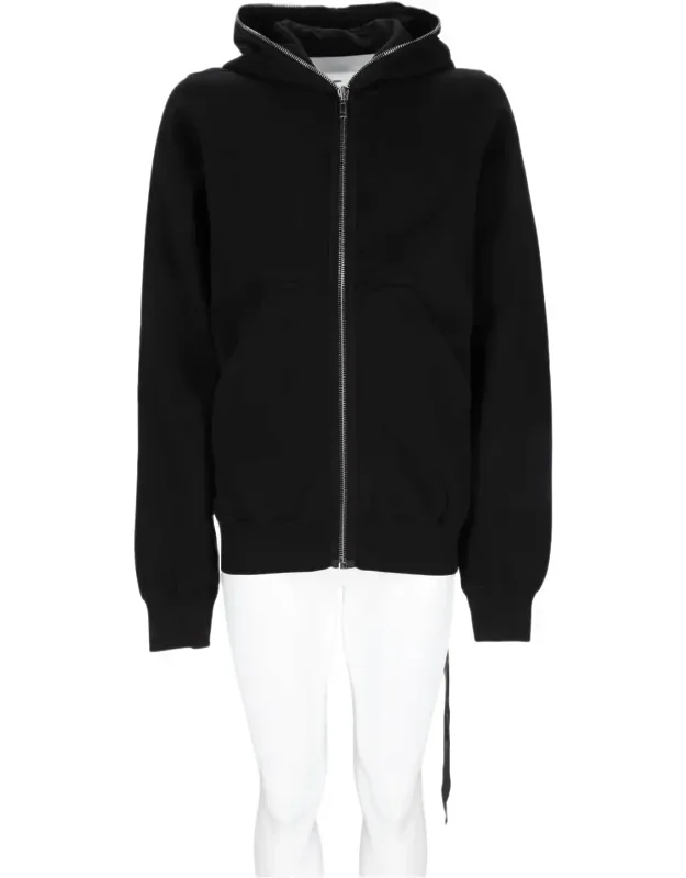 Zip-up Side Detail Cotton Hoodie