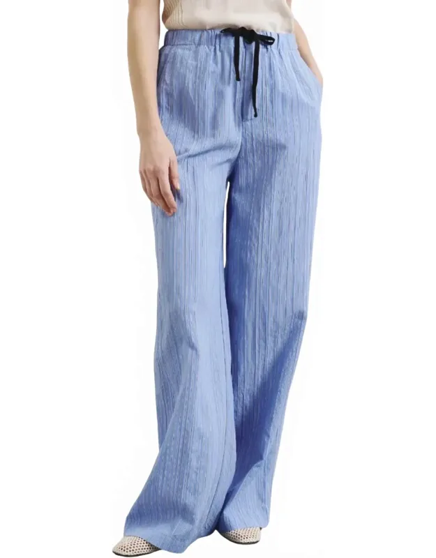 Striped Technical Viscose Trousers
