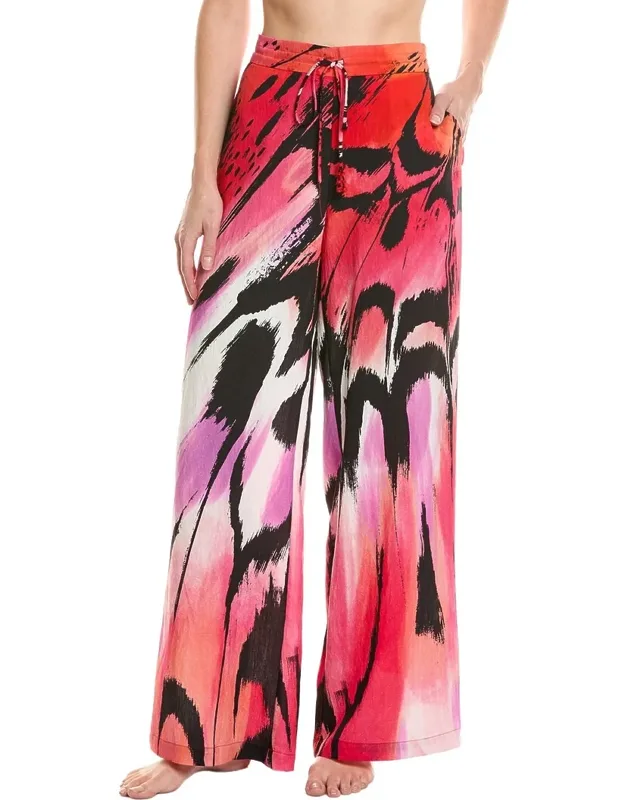 Butterfly Linen-blend Pants
