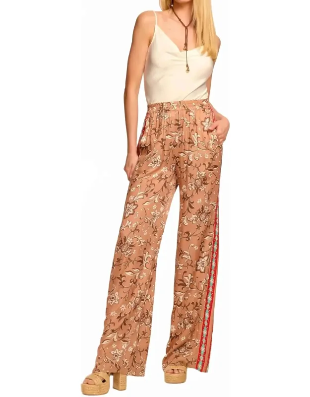 Smocked Wide Leg Pants