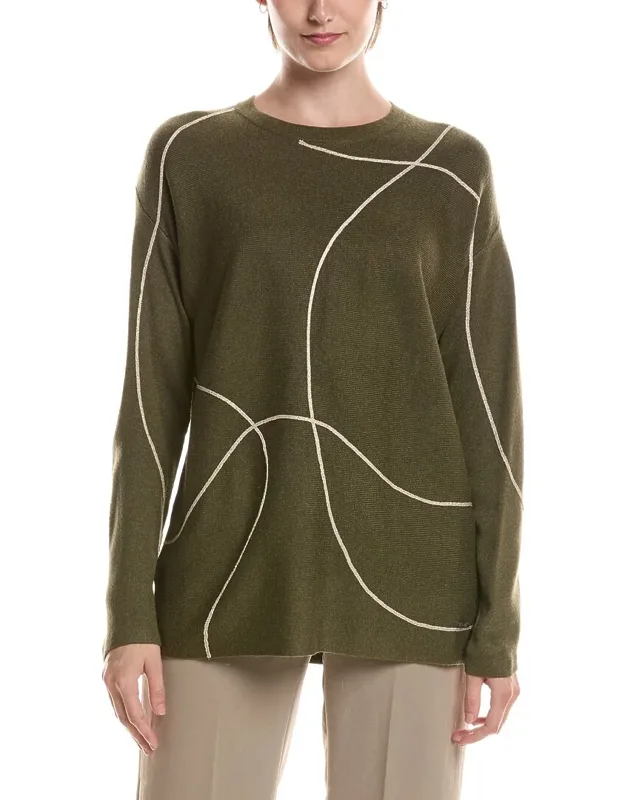 Metallic Trim Sweater