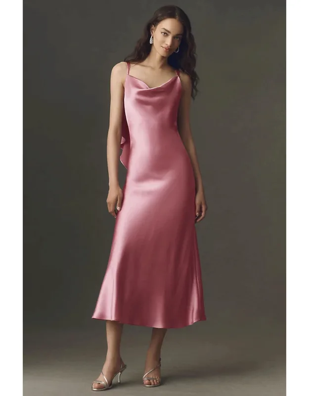 Cowl-neck Slip Maxi Dress