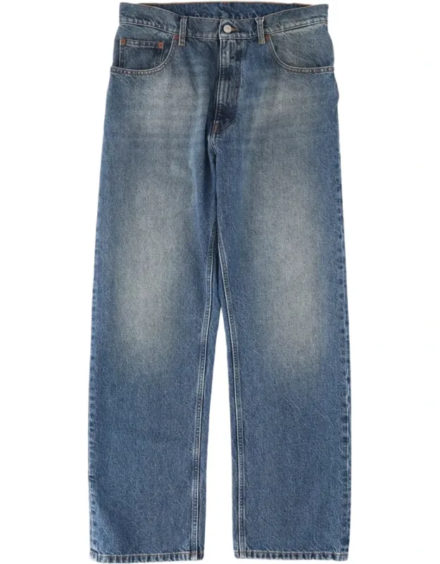 Faded Straight-leg Jeans