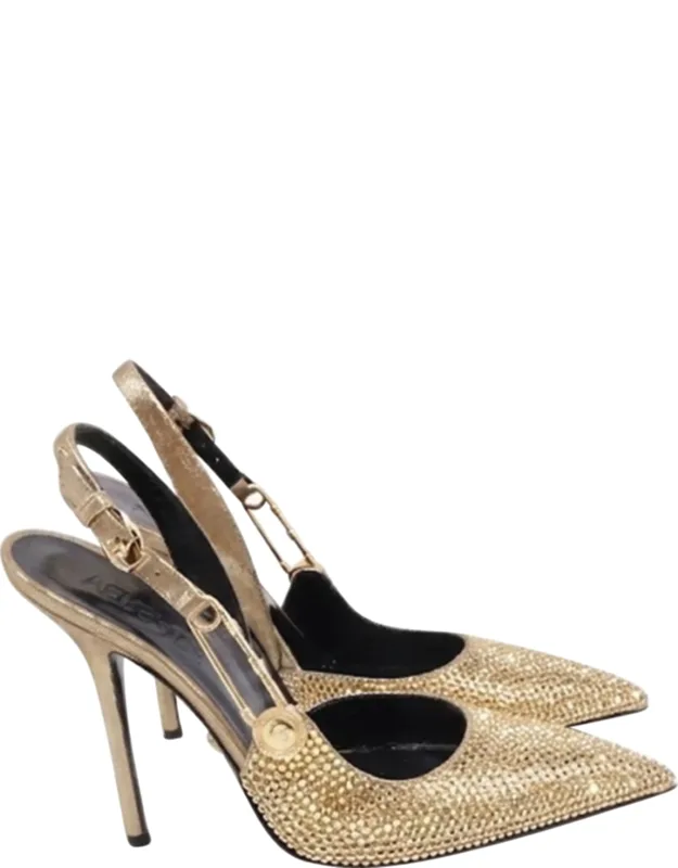 Safety Pin Embellished Pumps