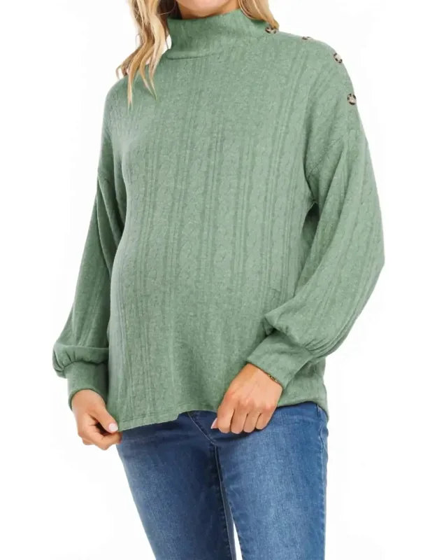 Turtleneck Long Sleeve Knit Sweater