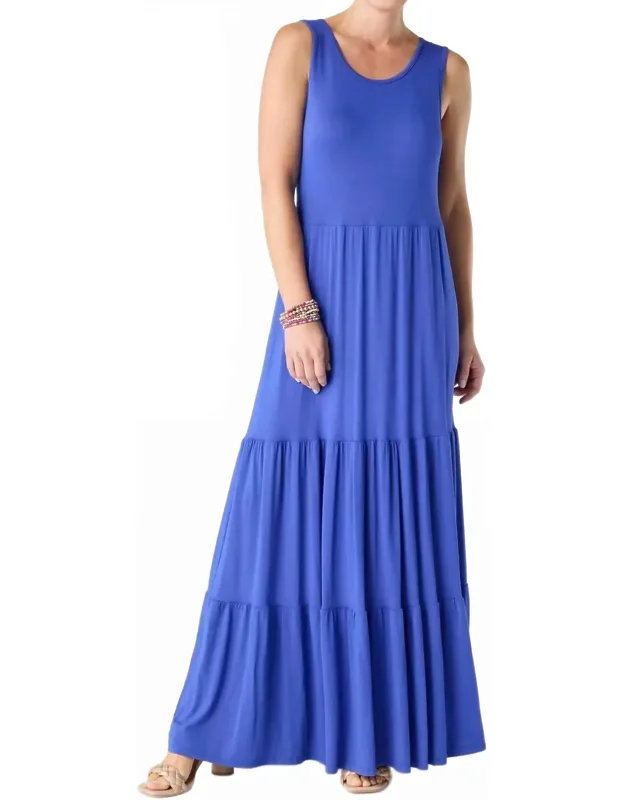 Janie Solid Tiered Maxi Dress