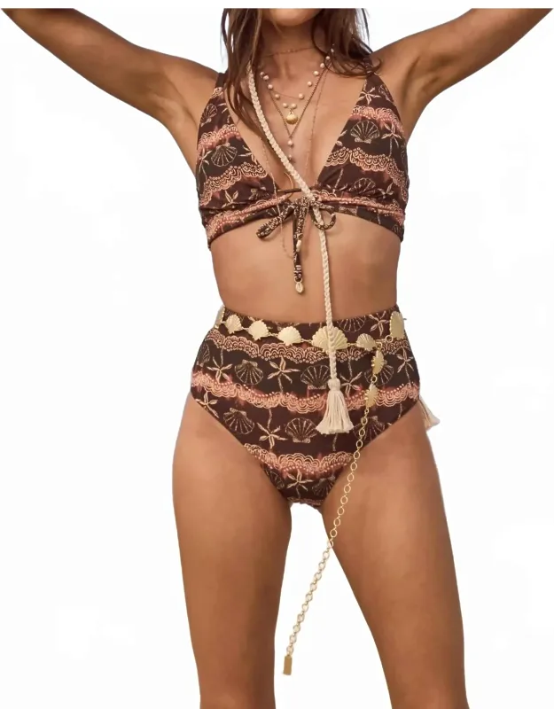 Mermaid Cove High Waisted Bikini Bottom