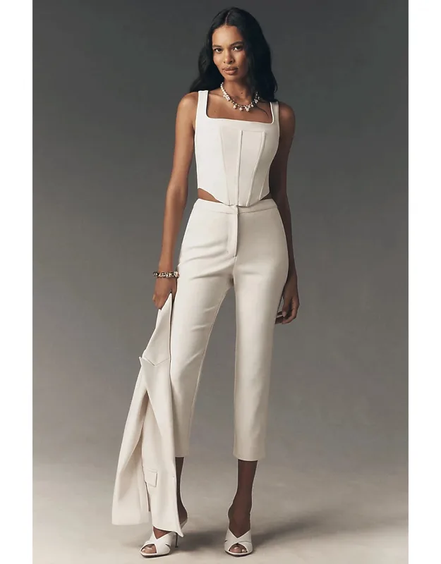 Mid-rise Slim Ankle Pants