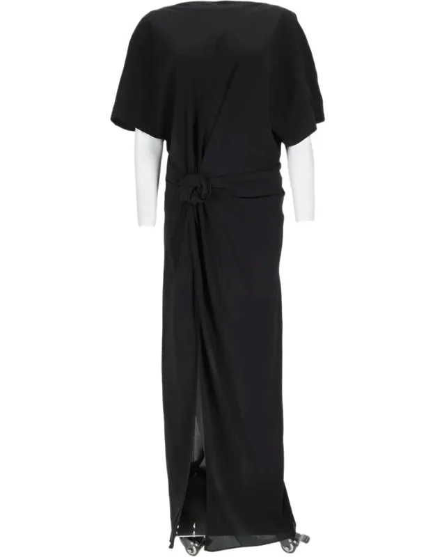 Gathered Knot Midi Dress