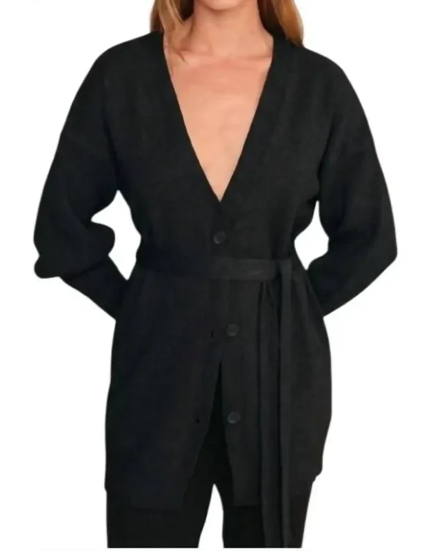Long Balloon Sleeve Cardigan