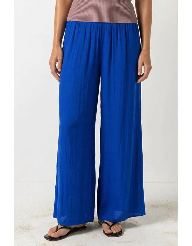 Smocked Waist Wide Leg Pants