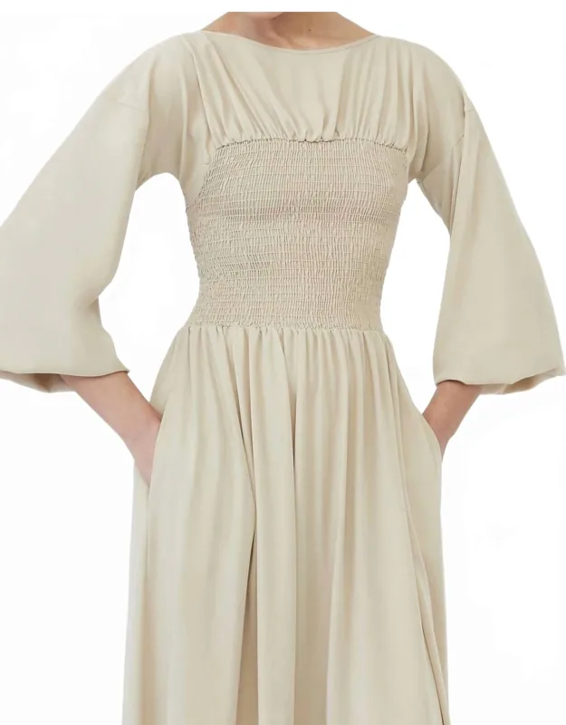 Smocked Midi Dress