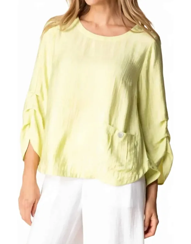 Jacquard Pleat Pullover