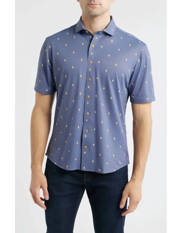 Hula Dance Short Sleeve Button Up Shirt