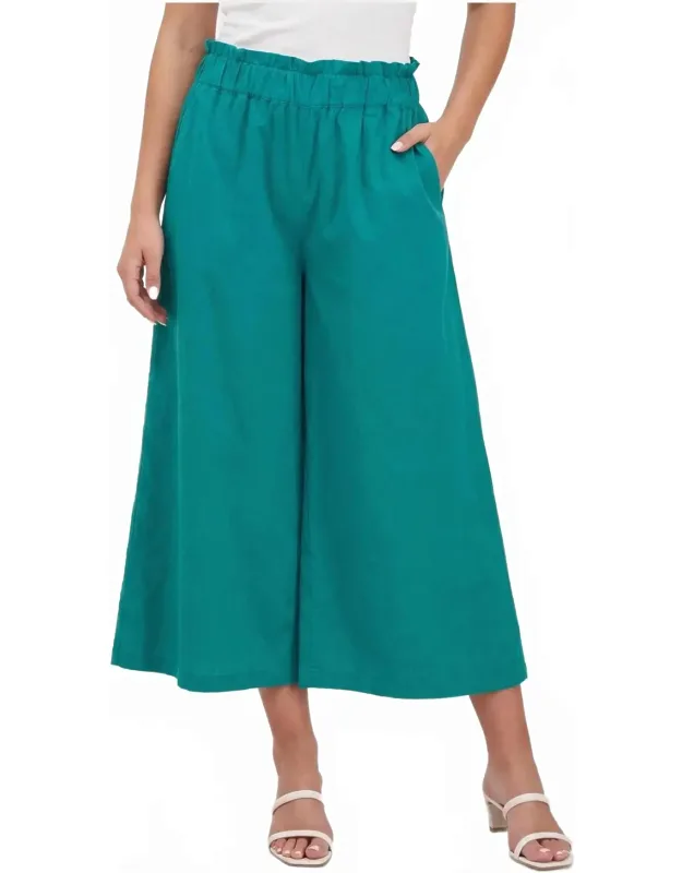 Flowy Pants With Paper Bag Waist