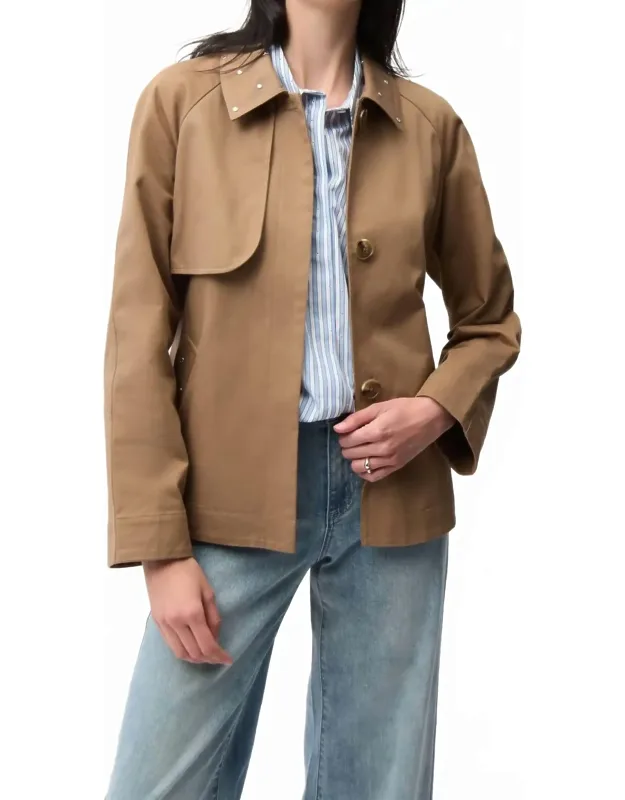 Embellished Short Trench Coat