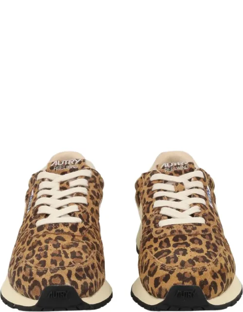 Leopard Print Cow Leather Sneakers