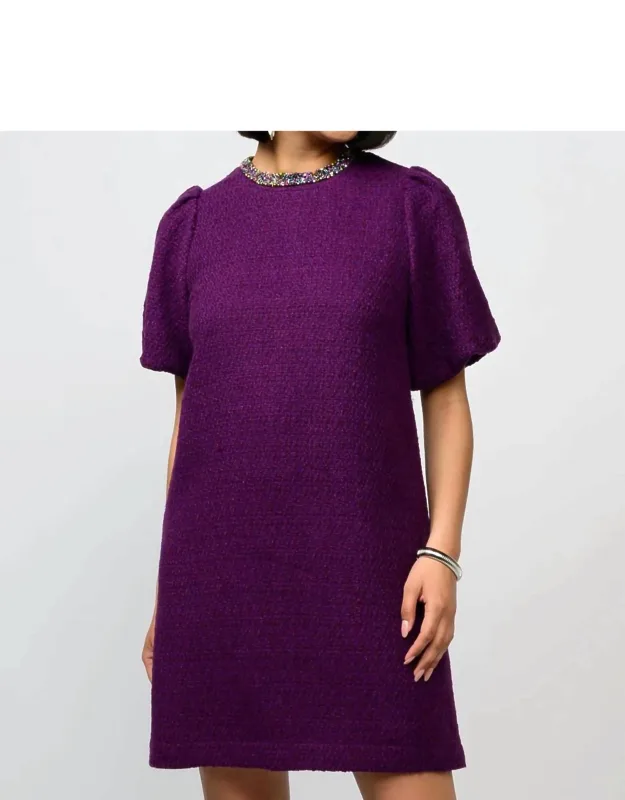 Beaded Neck Mini Dress