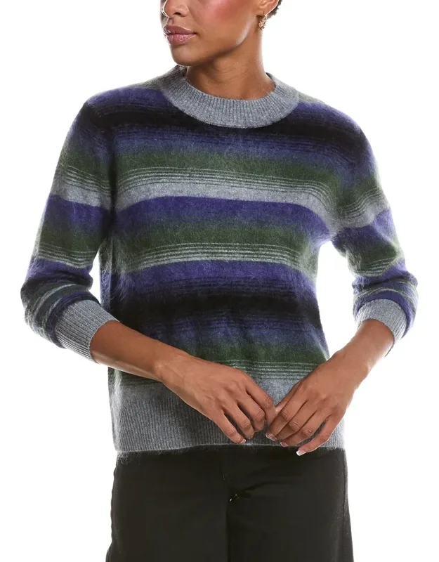 Brushed Ombre Stripe Crewneck Sweater