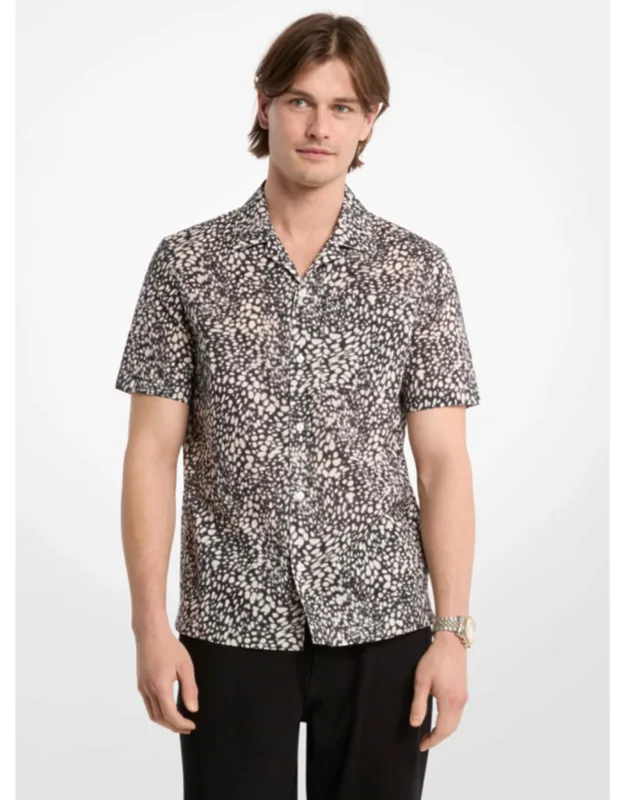 Printed Cotton Camp Shirt