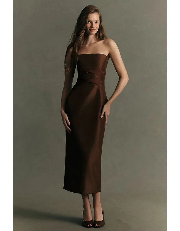 Strapless Midi Dress