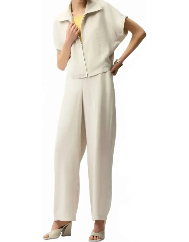 Woven Front Zip Boxy Jacket