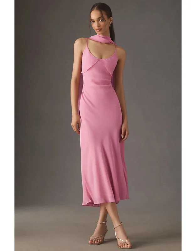 Scarf Detail Slip Maxi Dress