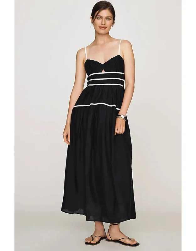 Piped Midi Dress