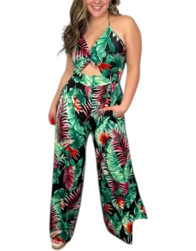 Cutout Wide Leg Jumpsuit