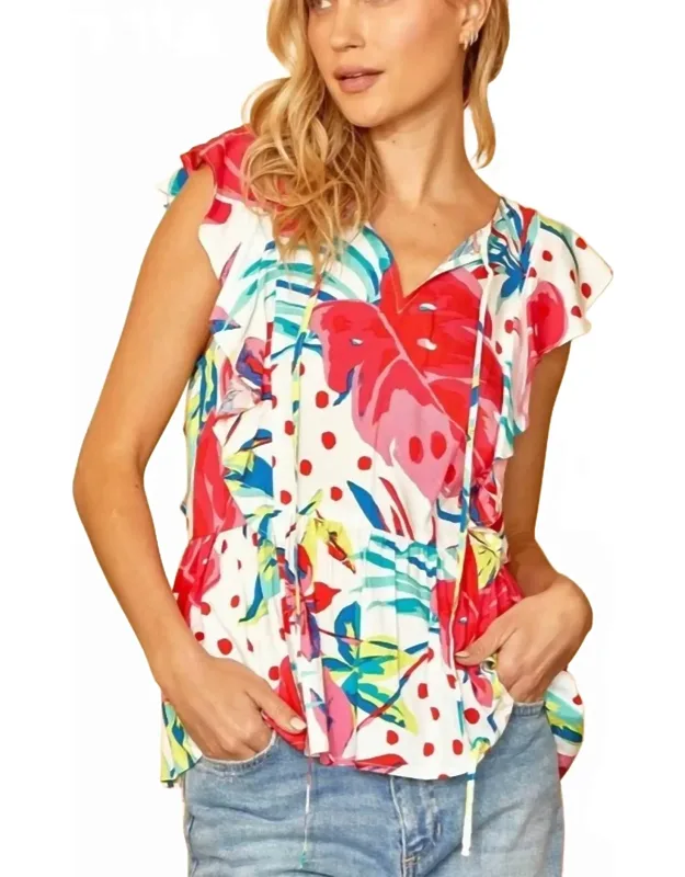 Tropical Breeze Peplum Top