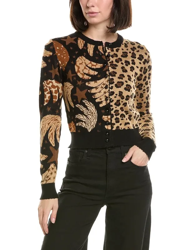 Banana Leopard Mixed Cardigan