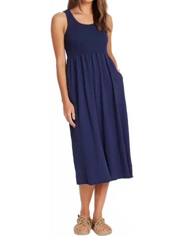 Smocked Tank Midi Dress