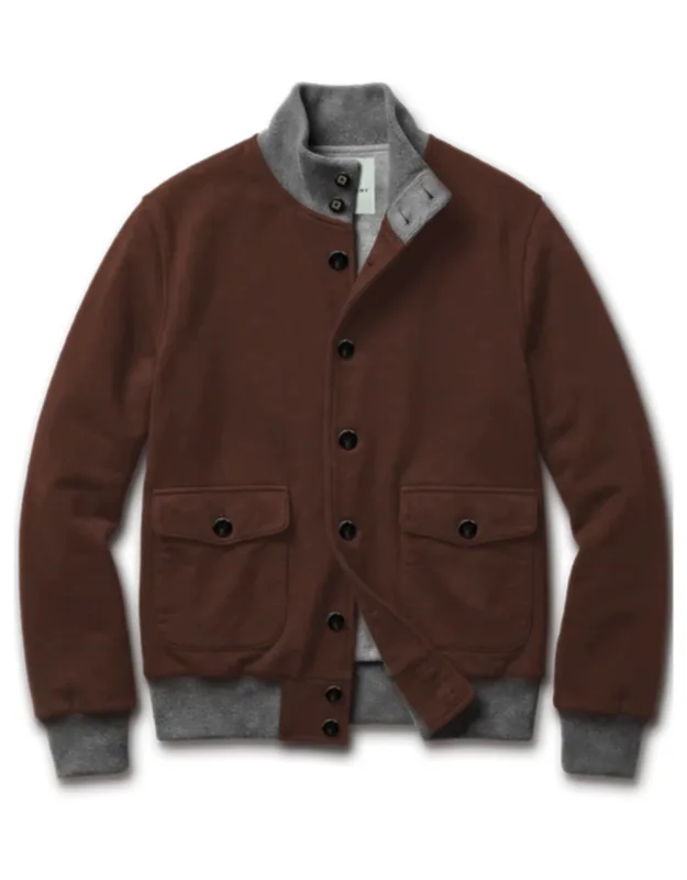 Button-up Jacket With Ribbed Details
